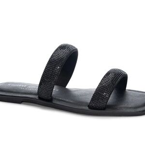 Zailey Chinese Laundry Black Sandals with sparkle